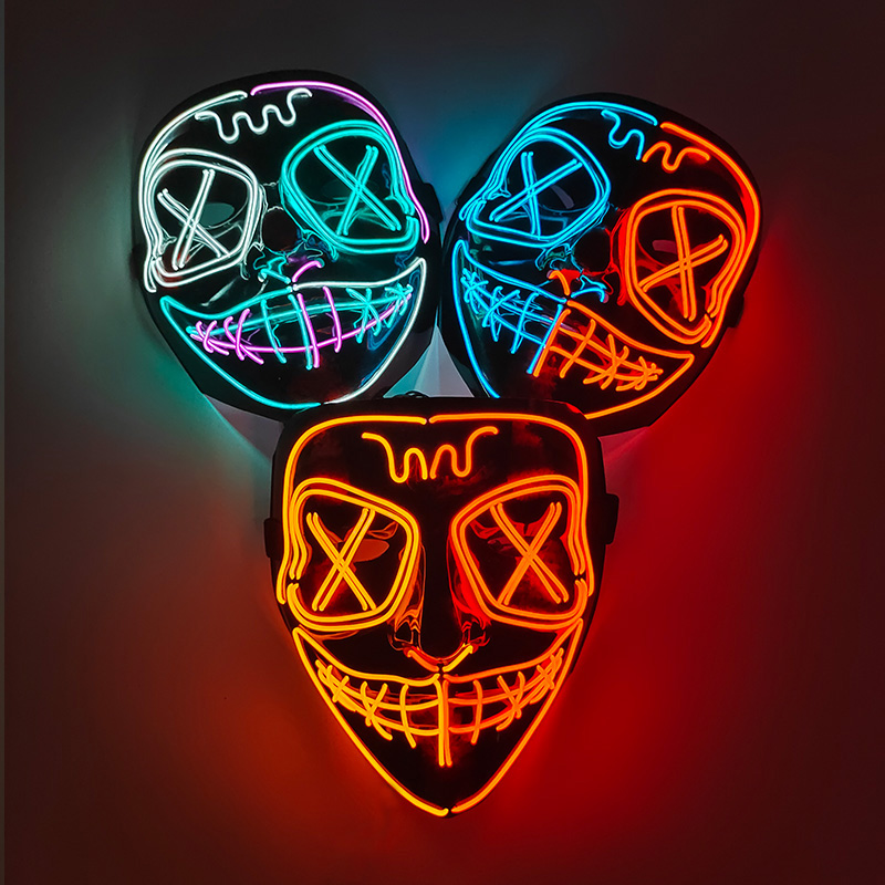 หน้ากากป้องกันใบหน้าแบบไร้สาย  - Led Purge Mask Halloween บทวิจารณ์และราคา