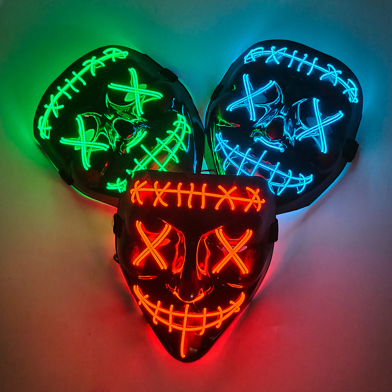 หน้ากากป้องกันใบหน้าแบบไร้สาย  - Led Purge Mask Halloween บทวิจารณ์และราคา