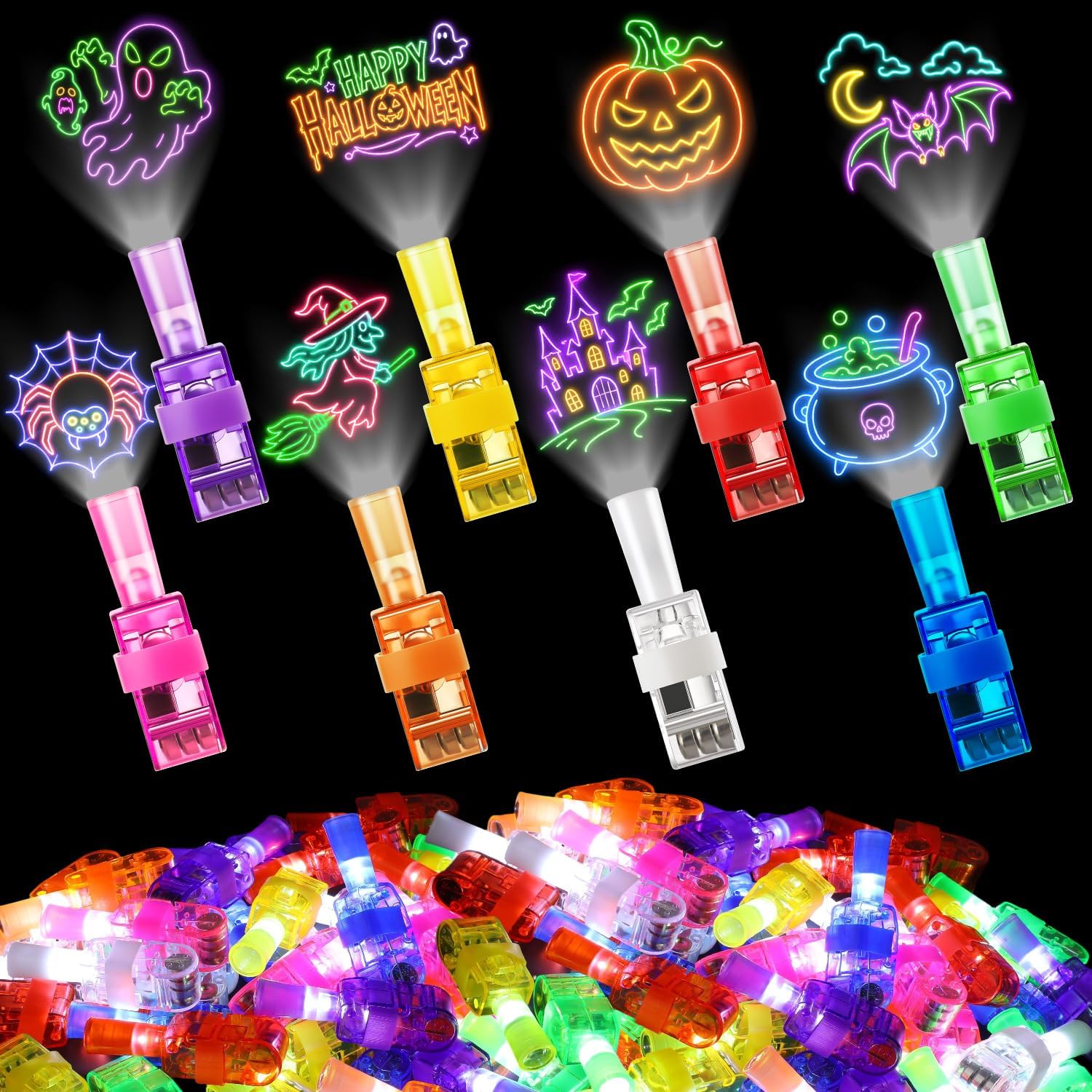 ไฟนิ้ว LED สำหรับฮาโลวีน 4/40  - Glow In The Dark Party Glasses บทวิจารณ์และราคา