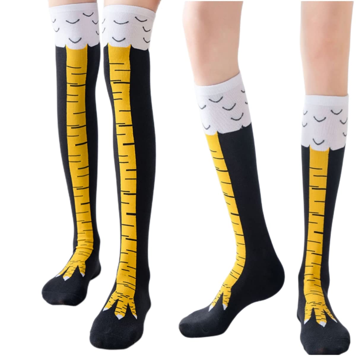 ถุงเท้ายาวลายเท้าไก่สำหรับผู้ห - Funny Chicken Leg Socks บทวิจารณ์และราคา