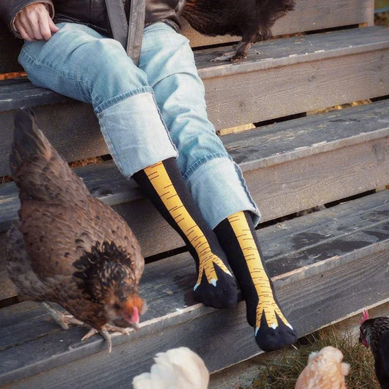 ถุงเท้าผู้ชายลายไก่ 3D ตลก ลาย - Funny Chicken Leg Socks บทวิจารณ์และราคา