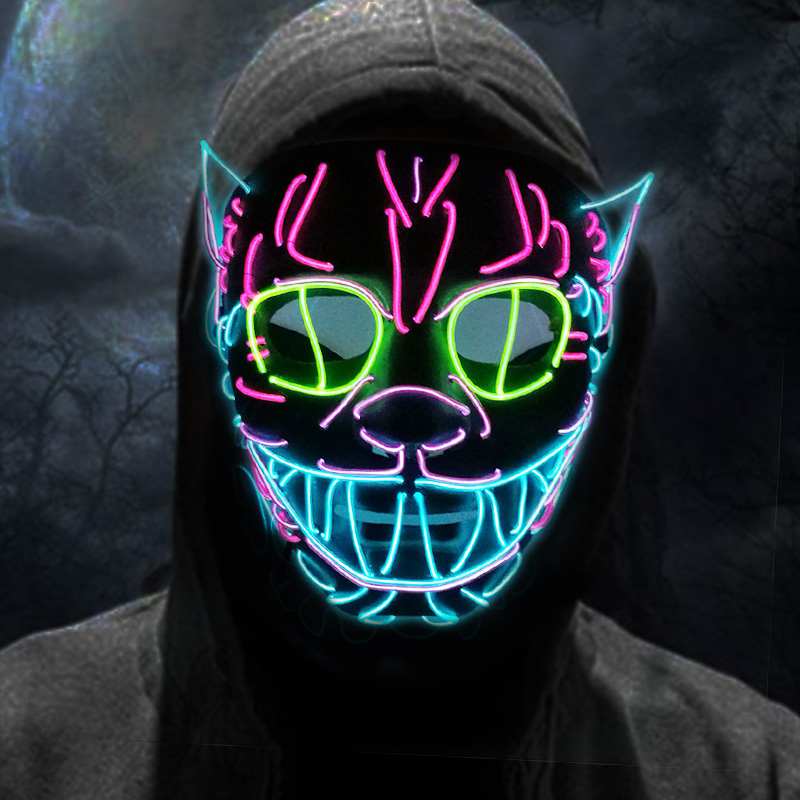 หน้ากากสวมศีรษะ seluruh wajah  - Led Purge Mask Halloween บทวิจารณ์และราคา