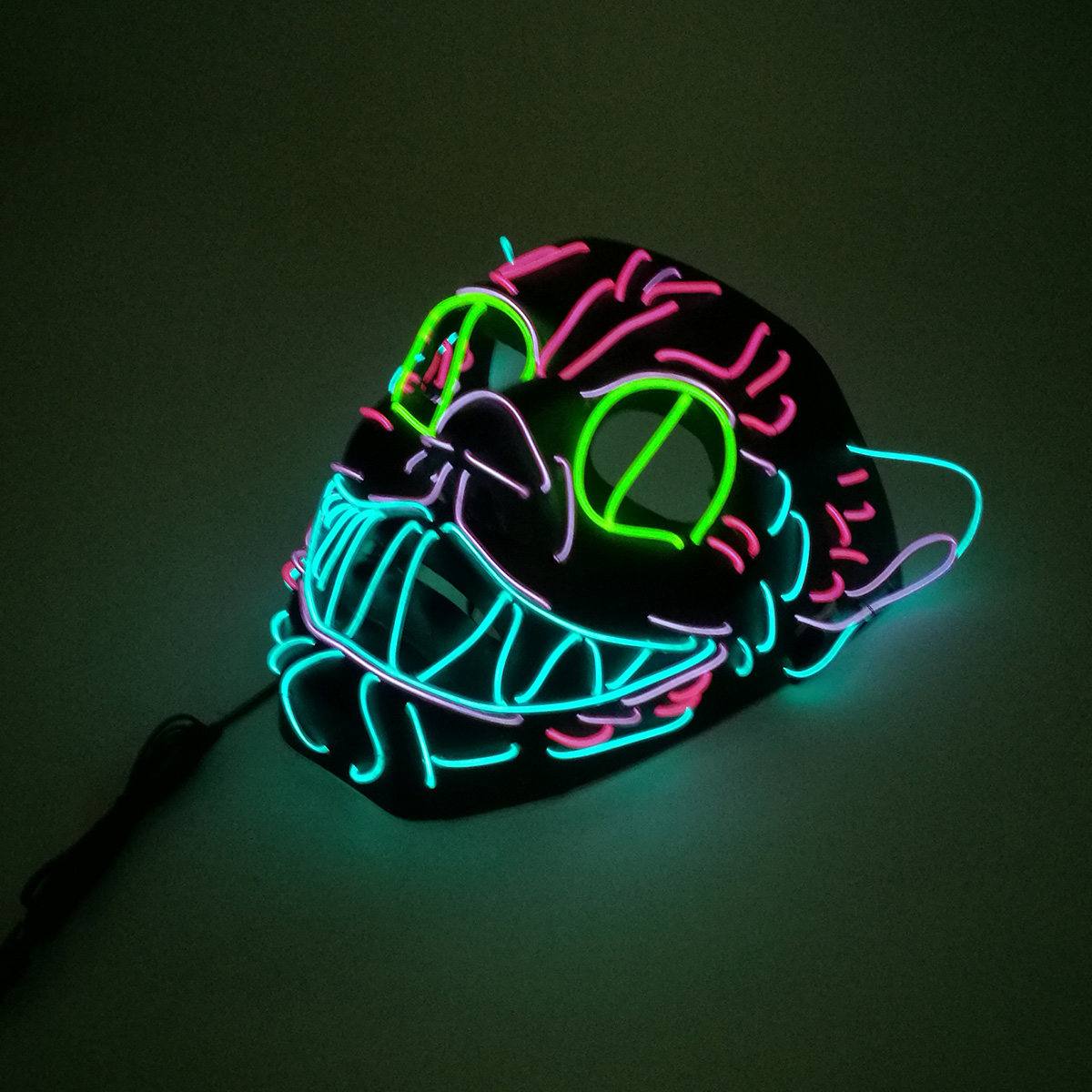 หน้ากากสวมศีรษะ seluruh wajah  - Led Purge Mask Halloween บทวิจารณ์และราคา