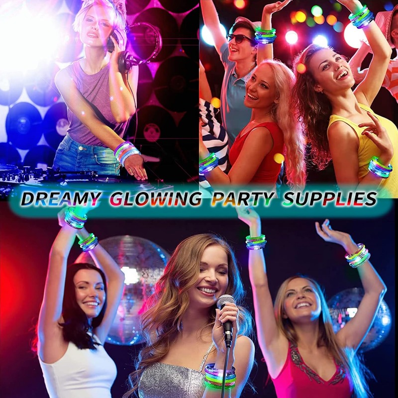 1-100 ชิ้น สร้อยข้อมือเรืองแสง - Glow In The Dark Party Glasses บทวิจารณ์และราคา